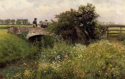 Un incontro sul ponte da Emile Claus